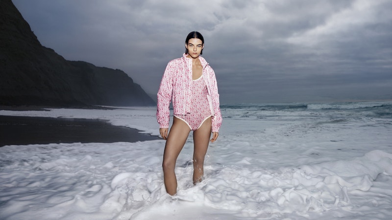 Moncler beach edit summer collection with light layers and pastel shades